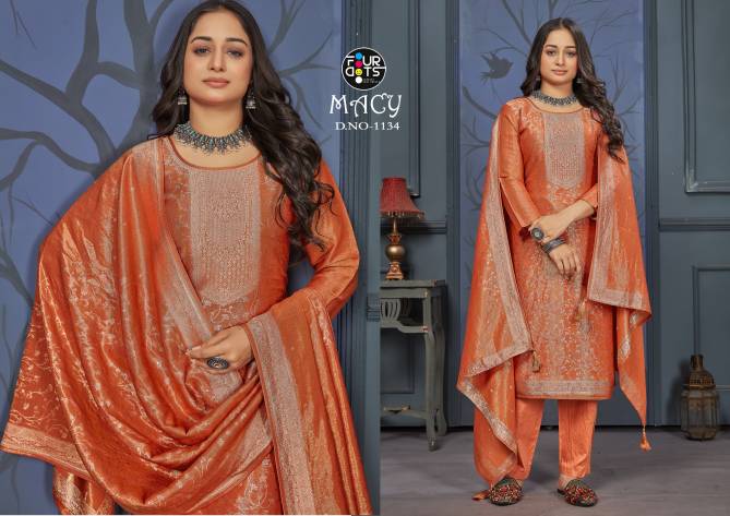 Macy By Four Dots Simar Silk Designer Salwar Kameez Wholesale Market In Surat
